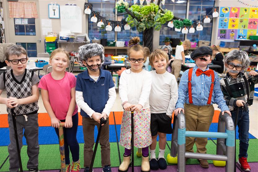 Students celebrate the 100th day of school